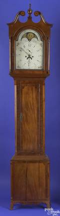 Pennsylvania mahogany tall case clock ca 1800