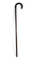 Crook Handle Wood Cane wSterling Silver Mounts