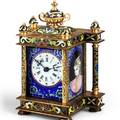 Cloisonne and Painted Enamel Mantel Clock St