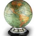 Jaeger Illuminated World Globe Table Clock Jaeger