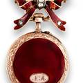 Swiss Red Enamel Pendant Watch Swiss