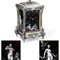 Leroy  Carriage Clock with Signed  Dated Limoges Enamel Panels by Claudius Popelin L