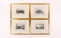 Set of Four Hand Colored Engravings 19th C