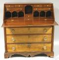 Pennsylvania Federal mahogany tiger maple slant lid desk ca 1810