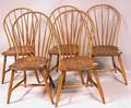 Set of 5 Pennsylvania bowback windsor side chairs ca 1820