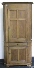 Pennsylvania poplar onepiece corner cupboard ca 1820