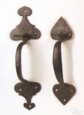 Two Pennsylvania wrought iron thumb latches