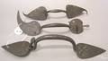 Three large New England wrought iron thumb latches 18th19th c