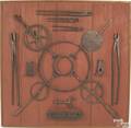 Framed group of Blacksmiths tools 19th c