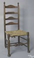 New England Queen Anne ladderback side chair mid 18th c