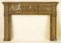 American Federal carved pine and plaster mantel late 18th c