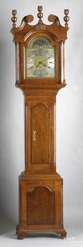 Philadelphia Chippendale cherry tall case clock ca 1786