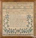 American silk on linen needlework dated 1829
