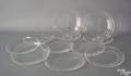 Eleven Steuben clear glass plates