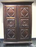 Continental carved oak wardrobe