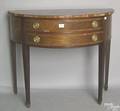 George III style white demilune serving table