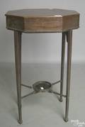 George III mahogany octagonal top sewing stand
