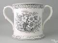 Large Staffordshire 2handled frog loving cup ca 1830
