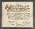 Palatine Patenbrief birth and baptismal certificate for Johann Nicholaus Meess