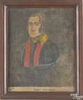American handcolored woodblock print bust of General Washington ca 1815