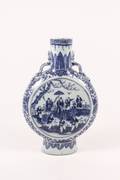 Large Chinese Porcelain Blue and White Moon Flask