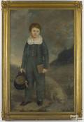 American oil on canvas portrait ca 1830