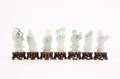 Group of 7 Jadeite Chinese Immortal Figurines