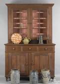 Pennsylvania walnut 2piece Dutch cupboard early 19th c