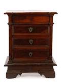 Italian Walnut 5 Drawer Diminutive Chest 19th C