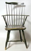 New England ladies fan back windsor armchair ca 1820