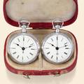 Pair of Small Silver Watches Felix Guinand