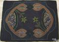 Three American hooked rugs with floral decoration
