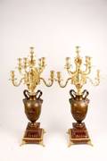 Fine Pair of Barbedienne Urn Form Candelabras
