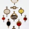 Ten Hardstone Mounted Watch Keys French