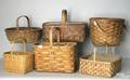 Group of 6 woven baskets