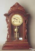 Eastlake mahogany mantle clock