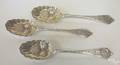 Three early English berry spoons
