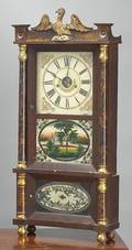 Connecticut late Federal mahogany mantle clock mid 19th c