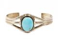 Leo Yazzie Navajo Sterling  Turquoise Bracelet