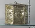 Dutch brass hexagonal wedding presentation foot warmer 18th c