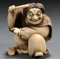 Ivory Netsuke of a Kabuki Actor