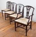 Splat Back Dining Chairs Four 4