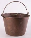 American Brass Kettle Mfg Copper Bucket w Handle