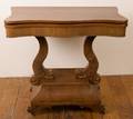 Circa 1840s Lyre Leg Swivel Top Game Table