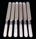 Meriden MOP Butter Knives Six 6