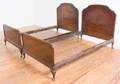 Waldorf Astoria Walnut Twin Beds Pair