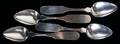 E Newberry Coin Silver Spoons Circa 1825 Four