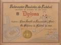 PEL 1965 SO PAULO FEDERATION OF FOOTBALL BEST PLAYER CERTIFICATE
