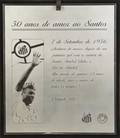 PEL 2006 SANTOS FC DEBUT GAME 50YEAR ANNIVERSARY PLAQUE