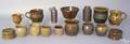 Sixteen pieces of miniature redware tableware 19th c